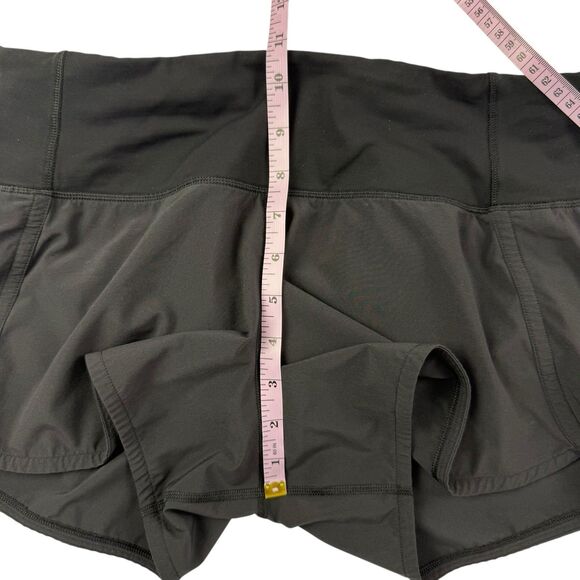 Lululemon Run Times Short II Women Size 6 Black Running Yogo Athletic LW7AKOS - Picture 10 of 11